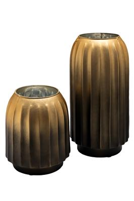 Ваза Garda Decor 71PN-52240 Ваза декоративная стекл. золотая 14,6*14,6*32см арт. 71PN-52240