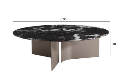 Стол журнальный Garda Decor 57EL-10310 Стол журнальный черный d95*30см арт. 57EL-10310
