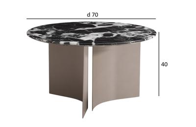 Стол журнальный Garda Decor 57EL-10311 Стол журнальный черный d70*40см арт. 57EL-10311