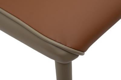 Мебель Garda Decor 163YH-06995 Стул обеденный экокожа терракота/бежевый 55*45*82см арт. 163YH-06995