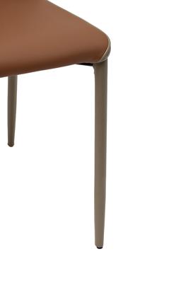 Мебель Garda Decor 163YH-06995 Стул обеденный экокожа терракота/бежевый 55*45*82см арт. 163YH-06995