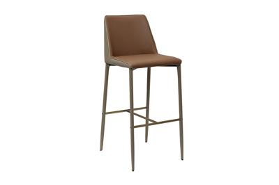 Стул барный Garda Decor 163YH-16995 Стул барный экокожа терракота/бежевый  55*44*103см арт. 163YH-16995