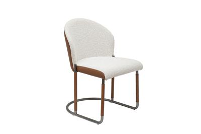 Мебель Garda Decor 160KD-80070 Стул обеденный, экокожа кремовый/терракота 63*54*83см арт. 160KD-80070