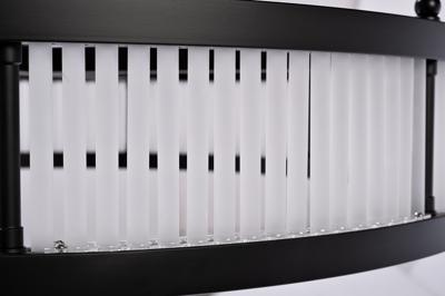 Потолочный светильник Garda Decor K2KM12851 Люстра Анкона (Ancona) круглая чёрный матовый/стекло прозр. d85см арт. K2KM12851