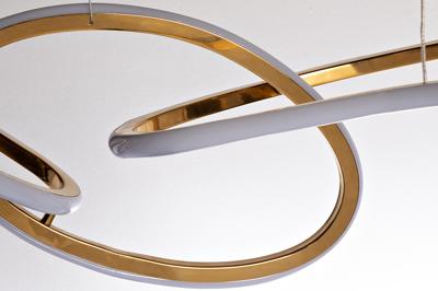 Потолочный светильник Garda Decor K2KML15105 Люстра подвесная Поток (Flow) золото 120см арт. K2KML15105