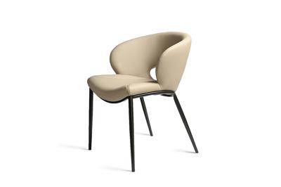 Мебель Garda Decor 160KD-80030 Стул обеденный экокожа кремовый 62*61*82см арт. 160KD-80030