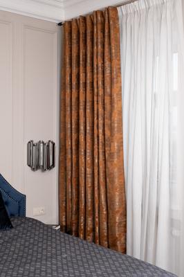 Штора Garda Decor 121GD-00006 Портьера Бромли (Bromley) оранжевый 275*260 арт. 121GD-00006