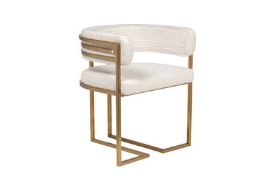 Мебель Garda Decor GY-08504 Стул букле бежевый/матовое золото 60*55*73см арт. GY-08504