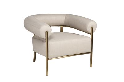 Мебель Garda Decor GY-08842 Кресло серое/матовое золото 95,5*82*77см арт. GY-08842