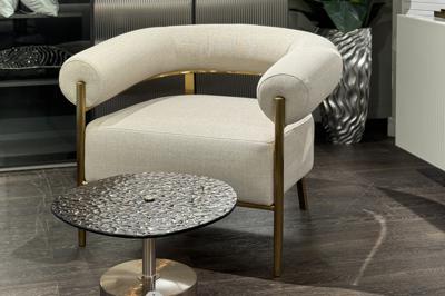Мебель Garda Decor GY-08842 Кресло серое/матовое золото 95,5*82*77см арт. GY-08842