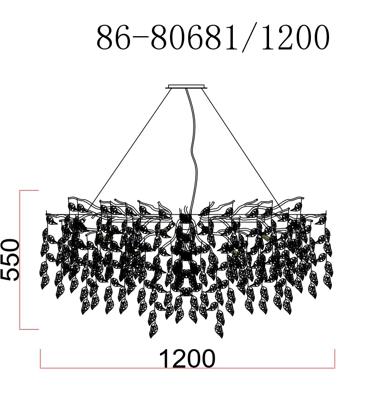 Потолочный светильник Garda Decor 86-80681 Люстра d.120*45 см, металл цвет золото арт. 86-80681