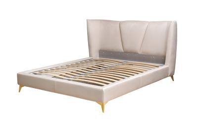 Кровать Garda Decor Кровать Сиена(Siena) без мех.велюр бежевый Colt002 199*222*116см арт. Siena2К-160-Colt002