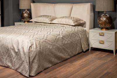 Кровать Garda Decor Кровать Сиена(Siena) без мех.велюр бежевый Colt002 199*222*116см арт. Siena2К-160-Colt002