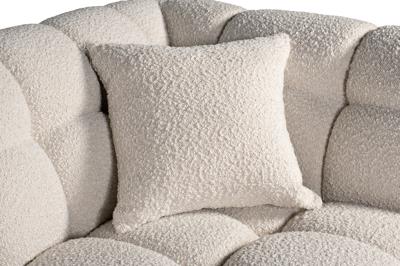 Мебель Garda Decor ZW-26802 Диван Прато (Prato) двухместный букле белый 204*106*74см арт. ZW-26802