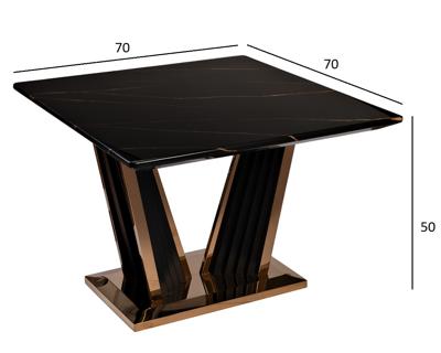 Стол журнальный Garda Decor 45EX-CT181-1 Стол кофейный "Виктория" 70х70х50см (МДФ) арт. 45EX-CT181-1