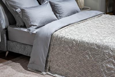 Подарок Garda Decor 121GD-12113 Покрывало Хьюстон (Houston)  серое со стежкой 180*230 арт. 121GD-12113