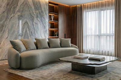 Остальные предметы Garda Decor 87YY-22085 Диван Форли (Forli) светло-серый 250*116*72см арт. 87YY-22085