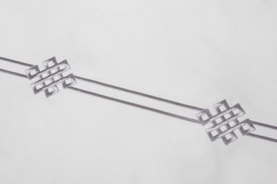 Подарок Garda Decor 175SMR-17503 Комплект постельного белья с вышивкой Арктик, серый, Семейный (145*210-2шт) арт. 175SMR-17503