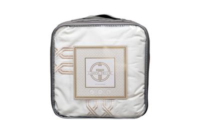 Подарок Garda Decor 175SMR-17504 Комплект постельного белья с вышивкой Паллада, золотой, Двуспальный евро (200*220) арт. 175SMR-17504