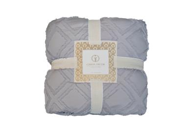 Подарок Garda Decor 177HON-19230 Покрывало Квадро серое 180*230 арт. 177HON-19230