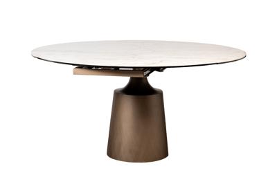Мебель Garda Decor 169DT-93033 Стол обеденный раскл. керам.столешница 90(30+30)*150*75/77см арт. 169DT-93033