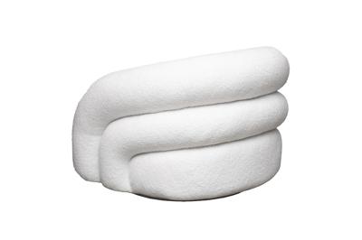 Мебель Garda Decor Кресло Монблан(Monblan) поворотное букле белое Hush000 93*90*70см арт. MONBLAN-K-HUSH000