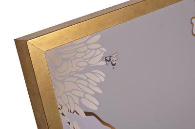Подарок Garda Decor 89VOR-PEONY Холст "Пион" 110х80 см, багет пластик (золото), золотая поталь арт. 89VOR-PEONY