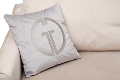Диван Garda Decor Диван Портофино(Portofino) 180 двухм раскл с кантом св-серый Colt030+Colt025 арт. PORTOFINO-180-Colt030+Colt025