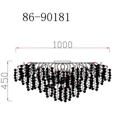 Потолочный светильник Garda Decor 86-90181 Люстра Тенера (Tenera) круглая золото d100*h40см арт. 86-90181