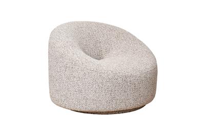 Мебель Garda Decor Кресло поворотное Луна(Luna) шенилл серый SEPPIA-SER 98*90*69см арт. LUNA- SEPPIA SER