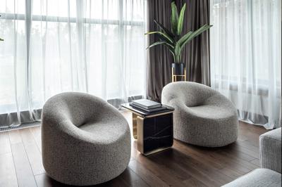Мебель Garda Decor Кресло поворотное Луна(Luna) шенилл серый SEPPIA-SER 98*90*69см арт. LUNA- SEPPIA SER