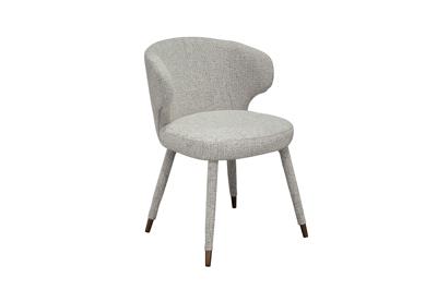 Мебель Garda Decor 30C-13780 Стул обеденный шенилл белый 55*62*77см арт. 30C-13780