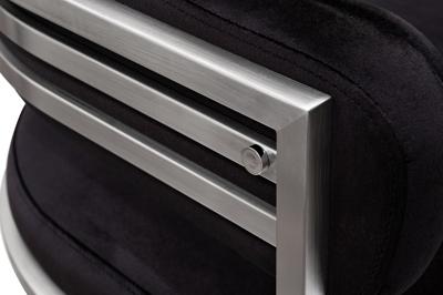 Мебель Garda Decor GY-18504 Стул велюр черный/матовый хром 60*55*73см арт. GY-18504