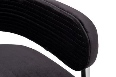 Мебель Garda Decor GY-18504 Стул велюр черный/матовый хром 60*55*73см арт. GY-18504