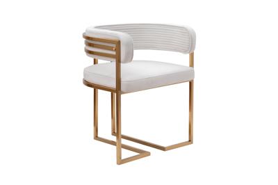 Мебель Garda Decor GY-85040 Стул велюр светло-серый/матовое золото 60*55*73см арт. GY-85040