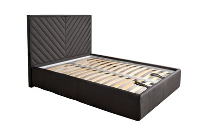 Кровать Garda Decor Кровать Милано Базовая(Milano Basic) c подъем.мех.велюр серый Colt1003 173*220*125 арт. MILANO BASIC2К-160M-Colt1003