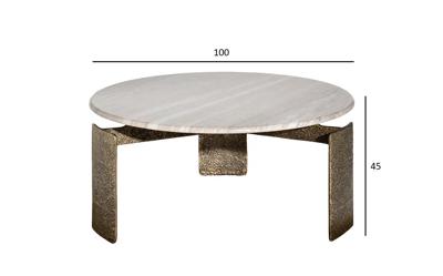 Стол журнальный Garda Decor 69-23303 Стол журнальный мраморный d100*45см арт. 69-23303