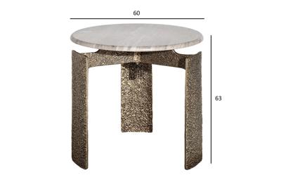 Стол журнальный Garda Decor 69-23305 Стол журнальный мраморный d60*63см арт. 69-23305