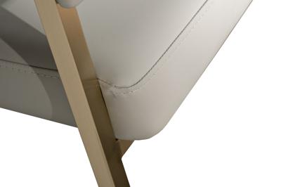 Мебель Garda Decor 76AR-65200 Стул экокожа св.серый/матовое золото 59,5*54*79см арт. 76AR-65200