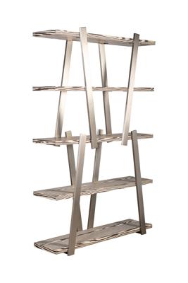 Мебель Garda Decor 58DB-16000 Стеллаж Зебрано (Zebrano) 120*33,5*185,5см арт. 58DB-16000