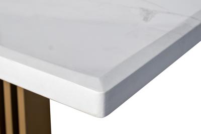 Мебель Garda Decor 30F-14780 Стол обеденный белый / браш.золото 200*100*76см арт. 30F-14780