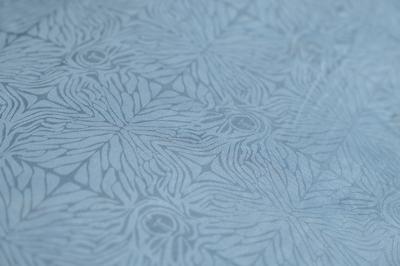 Подарок Garda Decor 180JOD-18011 Комплект постельного белья Муар, бамбук,сине-зеленый, Двуспальный евро (200*220) арт. 180JOD-18011