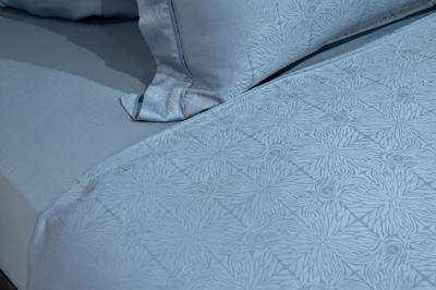 Подарок Garda Decor 180JOD-18012 Комплект постельного белья Муар, бамбук, сине-зеленый, Семейный (145*210-2шт) арт. 180JOD-18012