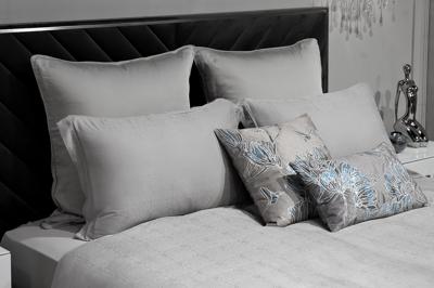 Подарок Garda Decor 180JOD-18022 Комплект постельного белья Муар, бамбук, оливковый, Семейный (145*210-2шт) арт. 180JOD-18022