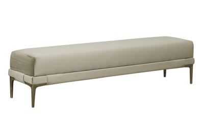 Мебель Garda Decor Банкетка Прима(Prima) 160 на метал опорах бежевая Velv-BEG 40*160*40см арт. PRIMA-Б160-Velvet BEG