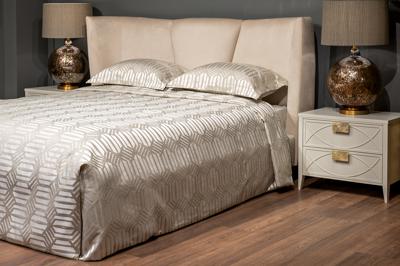 Подарок Garda Decor 121GD-12126 Комплект Артдеко (Artdeco) серый ( покрывало 260*260 и 2 наволочки 50*70) арт. 121GD-12126