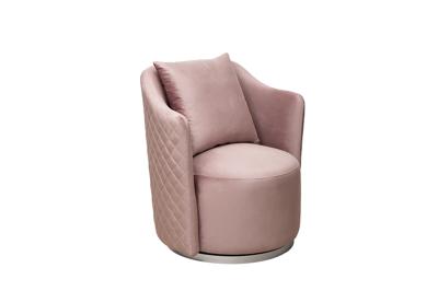 Мебель Garda Decor Кресло Верона(Verona/VD) вращающееся, велюр розовый Colt007-ROS/хром 70*77*80см арт. 179VD-VERONA/VD-Colt007