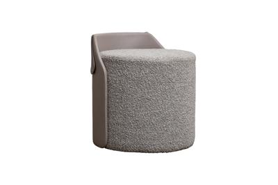 Мебель Garda Decor Пуф Бруно(Bruno) букле/иск.кожа серый Orso-SER+Enzo902  50*50*51см арт. BRUNO-Orso SER+Enzo902