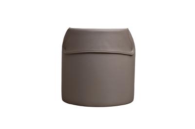 Мебель Garda Decor Пуф Бруно(Bruno) букле/иск.кожа серый Orso-SER+Enzo902  50*50*51см арт. BRUNO-Orso SER+Enzo902