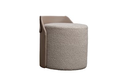 Мебель Garda Decor Пуф Бруно(Bruno) букле/иск.кожа бежевый Orso-BEG+Enzo260 50*50*51см арт. BRUNO-Orso BEG+Enzo260
